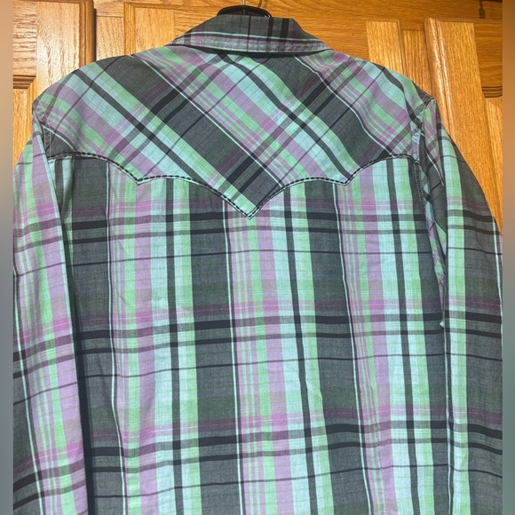 Rock 47 by Wrangler Women's Diamond Snap Western Cowgirl Shirt Size XXL - Picture 8 of 10